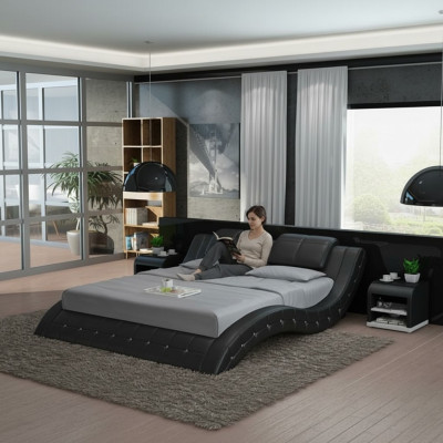 Luxus Leder Bett Design Polster Betten Doppel Ehe140/160/180 LB8824