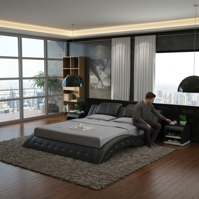 Luxus Leder Bett Design Polster Betten Doppel Ehe 140/160/180 LB8824B