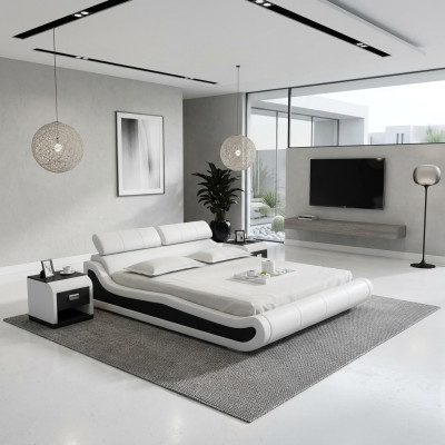 Luxus Leder Bett Design Polster Betten Doppel Modernes Ehe 140/160/180 cm