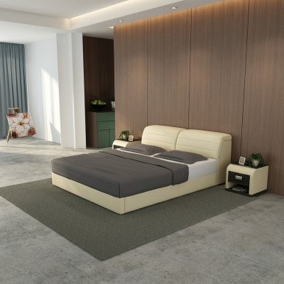Leder Bett Design Polster Betten Luxus Doppel Modernes Ehe 140/160/180 LB8827