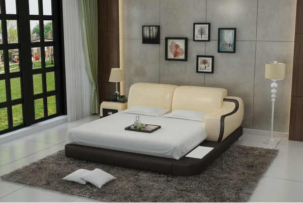 Wasserbett Hotel Doppel Bett Betten Komplett Lederbett Polsterbett Wasser LB8803