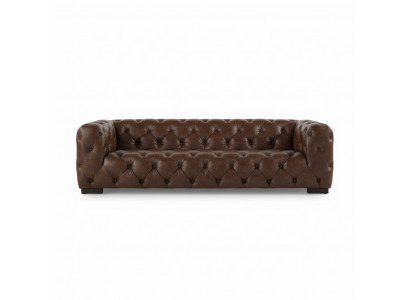 XXL Big Sofa Couch Chesterfield 245cm Polster Sofas 4 Sitzer Leder Textil  #301