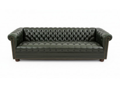 Chesterfield Design Polster Couch Leder Sofa Garnitur Luxus Textil Sofas #165