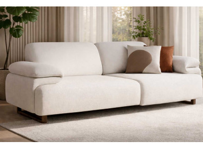 Einzigartiges Beiges Polstersofa Moderne Wohnzimmer Textilcouch
