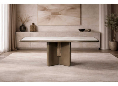 Exklusiver Weißer Esstisch Esszimmertische Designer Metallgestell