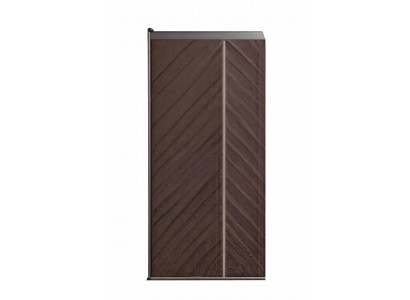 Eleganter Schrank mit Chevron-Holzfurnier und minimalistischen Details