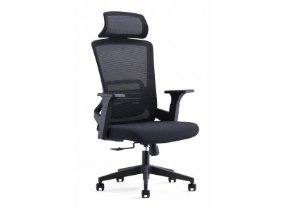 Ergonomischer Bürostuhl mit verstellbarem Kopfstütze und Armlehnen