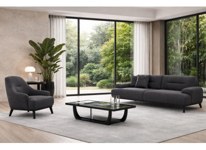 Sofa 3-Sitzer und Sessel Set für zeitgenössisches Design und Komfort