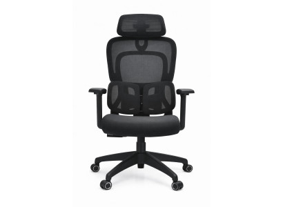 Ergonomischer Bürostuhl mit verstellbarer Kopfstütze und Armlehnen
