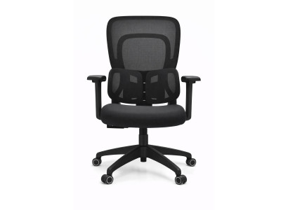 Ergonomischer Bürostuhl mit verstellbaren Armlehnen und Netzrücken