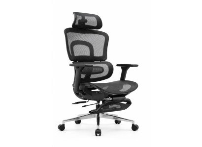 Ergonomischer Bürostuhl mit verstellbarer Rückenlehne und Kopfstütze