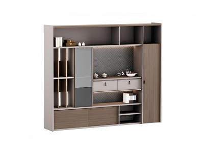 Luxuriöser Büroschrank Modern Holz mit Regalen und Schubladen Büro