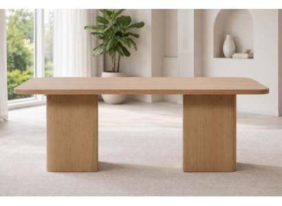 Edler Küchentisch Stilvoller Beiger Esstisch Naturholz Esszimmer Möbel