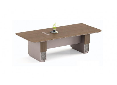 Schreibtisch Holz Braun mit Stauraum Designermöbel Eleganter Modernem Design