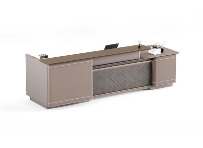 Empfangstresen Holz Braun mit Stilvollem Design Büromöbel und Stauraum