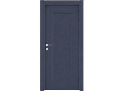 Dunkelblaue Holztür für den Innenbereich Minimalistische Tür für zu Hause