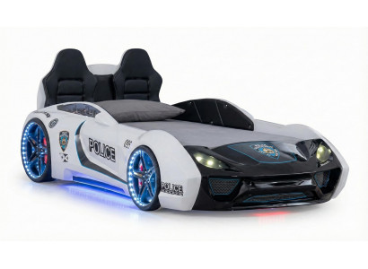 Weißes Autobett Design Jungen Auto Rennbett Kinderbett Betten Kinder Zimmer