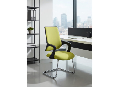 Bürostuhl mit Kunstlederbezug und ergonomischer Sitzfläche in Grün