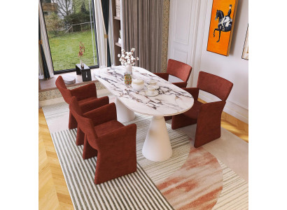 Esszimmer Set Esstisch 4x Stühle Design Komplett Luxuriöses Esszimmermöbel