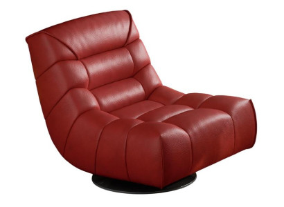 Rotleder Sessel Modernes Design für Wohnzimmer Luxuriöses Möbel