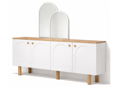 Moderne weiße Konsole und Design-Spiegel  Möbel für das Schlafzimmer