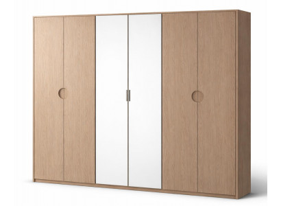 Moderner brauner Schrank großer Holzschrank Schlafzimmermöbel