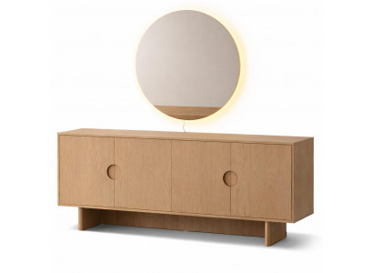 Braune Holzkonsole mit Spiegel Kommode Schlafzimmer- und Esszimmermöbel