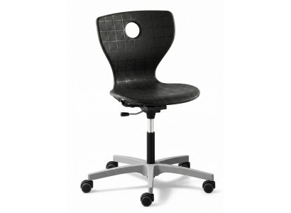 Ergonomischer Drehstuhl mit Rollen und höhenverstellbarem Gestell