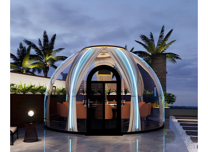 Schlagfester Pavillon aus Polycarbonat Gartenpavillon für 14-16 Personen