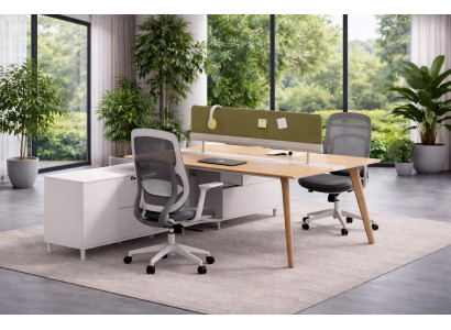 Braun-Weißer Schreibtisch Arbeitszimmertisch Designer Holzmöbel