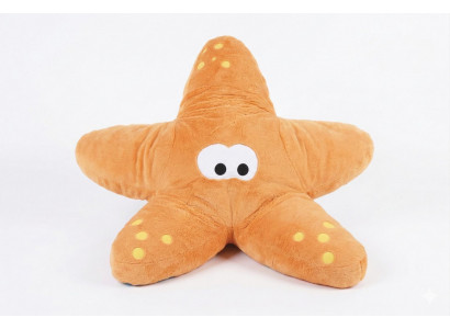 Großes Kinder Kissen Seestern in Orange mit weicher Füllung und Design