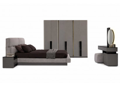 Designer Schlafzimmer Komplettes Bett+Nachttische Moderner Schrank  Set 7tlg