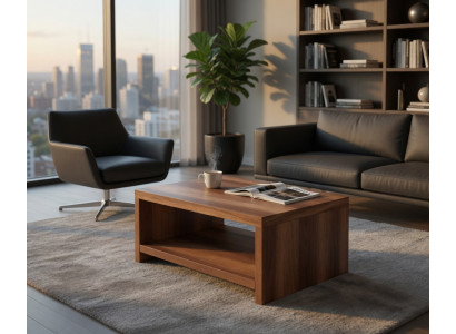Moderner Couchtisch mit Holzoberfläche für minimalistisches Design
