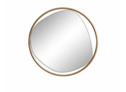 Spiegel mit elegantem Goldrahmen im modernen, minimalistischen Design