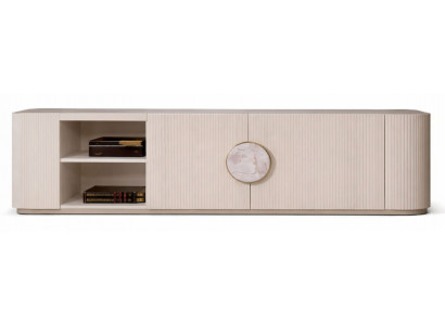 Moderner beiger Fernsehschrank TV-Möbel aus Holz TV-Konsole Wohnzimmermöbel