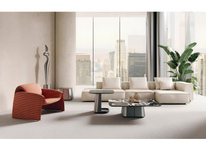 Luxuriöse Couchgarnitur Designer 4-Sitzer Beistelltisch Couchtisch
