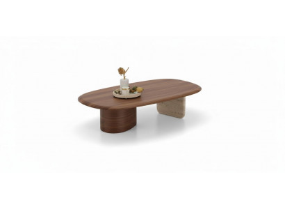 Couchtisch Moderner Stil Braune Farbe Minimalistisches Design Holzrahmen