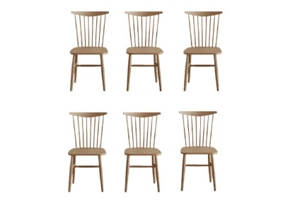 Esszimmergruppe Designer Holzstühle Moderne 6x Küchenstühle