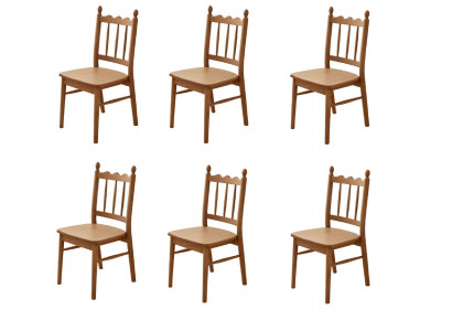 Exklusiver Stuhl-Set Robuste 6x Küchenstühle Designer Esszimmerstühle