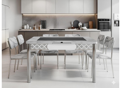 Esszimmer Esstisch Tisch Rechteckig Weiß Modern Neu Modern Luxus Neu