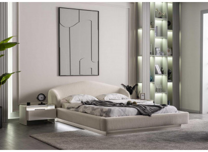 Moderne Schlafzimmer Garnitur Edles Polsterbett Schminktisch Spiegel