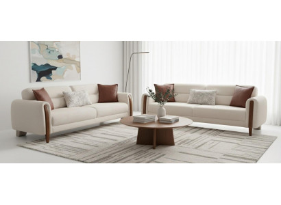 Wohnzimmer Sofagarnitur 2x Sofa 3 Sitzer Polstermöbel Komfortabel Set