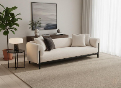Weiß Sofa 3 Sitzer Luxusmöbel Wohnzimmer Polstermöbel Komfortabel