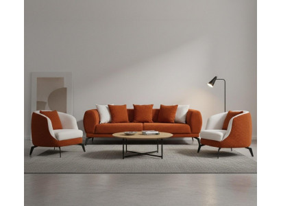Elegant Sofa Set 3+1+1 Sitzer Wohnzimmer Sofagarnitur Komfortabel Luxusmöbel