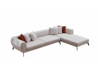 Wohnzimmer Ecksofa L-Form Modern Weiß Komfortabel Polstermöbel