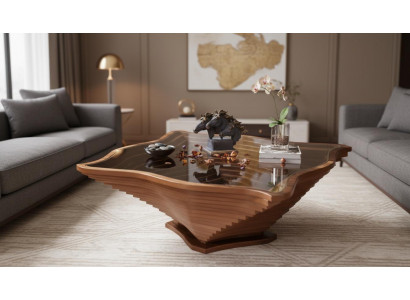 Couchtisch Wohnzimmer Braun Luxus Modern Tisch Holz Glas Modern Neu