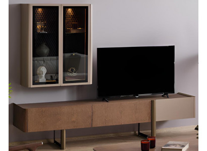Designer Wohnzimmer Set Sideboard Wandregal Modern Möbel