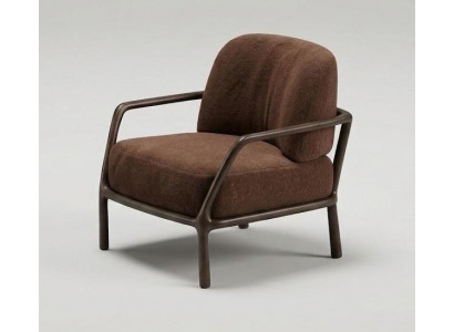 Design Sessel Japandi Stil Holz Braun Modern Edel.