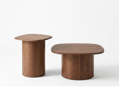Couchtisch-Set Braune Farbe Moderner Stil Tischplatte Holz Holzbeine