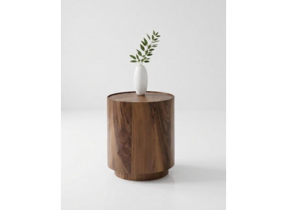 Beistelltisch Braun Moderner Stil Holzplatte Aufkantung Holzgestell Neu